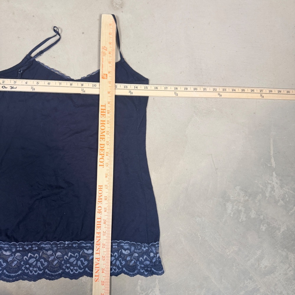 Maurices Navy Blue Lace Trim Cami Top Small Sleeveless Adjustable Straps summer - Picture 4 of 4